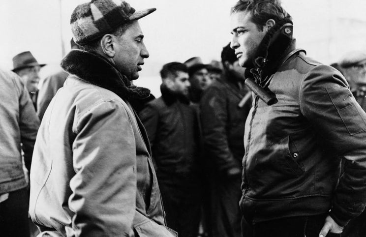 Elia Kazan e Marlon Brando na rodagem de 