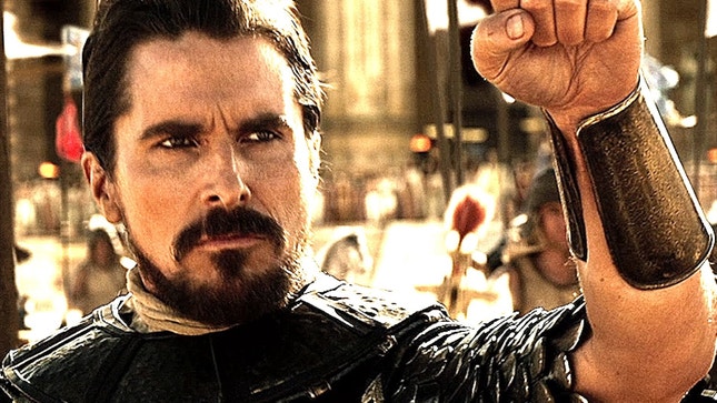 Christian Bale em "Exodus: Deuses e Reis" — de fora do filme "Jobs"