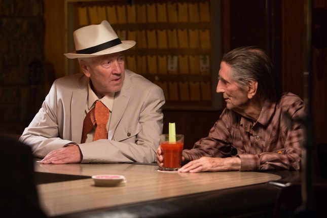 David Lynch e Harry Dean Stanton — actores e personagens, sem efeitos especiais