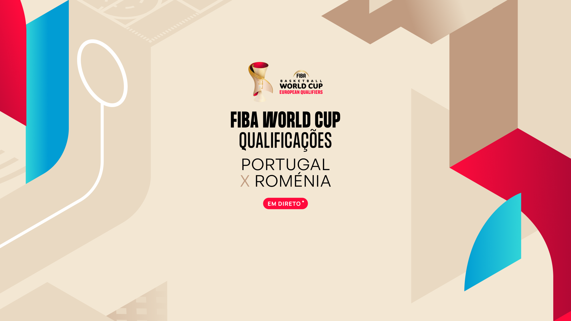 Imagem promo de FIBA Campeonato do Mundo de Basquetebol 2027 - Qualificação - Portugal x Roménia