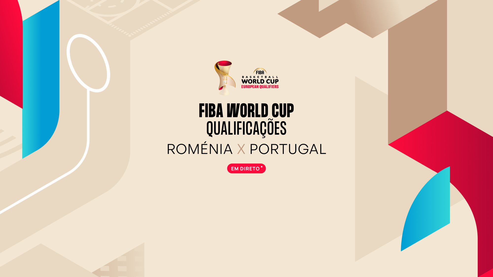 Imagem promo de FIBA Campeonato do Mundo de Basquetebol 2027 - Qualificação - Roménia x Portugal