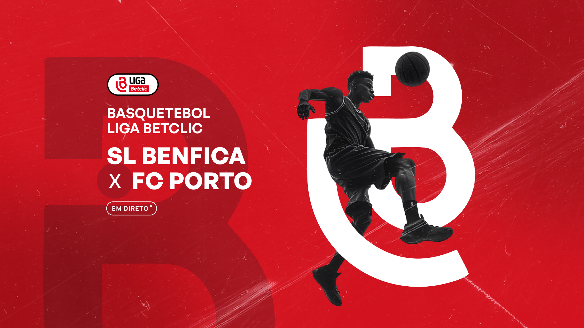 Imagem promo de Basquetebol: Campeonato Nacional de Basquetebol Liga Betclic - S.L. Benfica x F.C. Porto