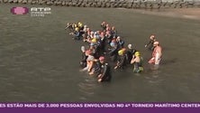 Imagem de Pedro Velosa do Andorinha e Érica Melim do Ludens de Machico venceram a primeira prova do campeonato regional de aquatlo