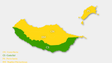 Imagem de Madeira sob aviso amarelo devido à chuva e agitação marítima