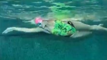Imagem de Mayra Santos lembrou não ser nadadora profissional após recorde mundial
