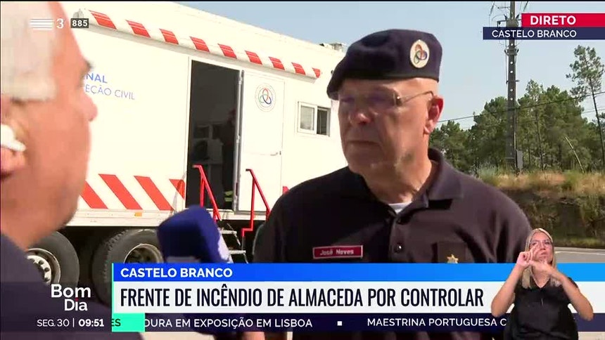 Firefighting efforts in Castelo Branco