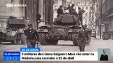 Imagem de 9 militares da Coluna Salgueiro Maia assinalam na Madeira o 25 de abril