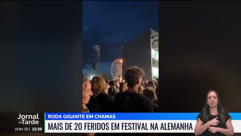 Roda gigante incendiou-se em festival de música na Alemanha