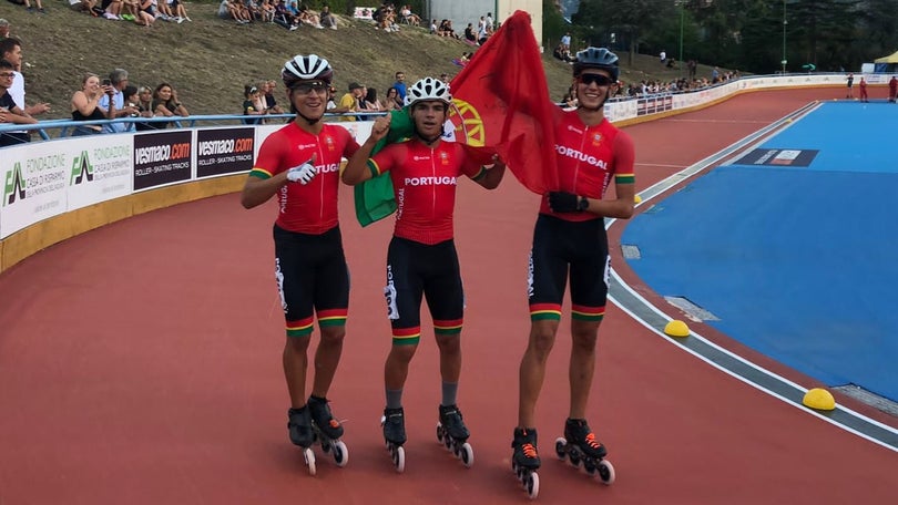 Imagem de Patinagem: Portugal conquista ouro em estafetas com dois madeirenses