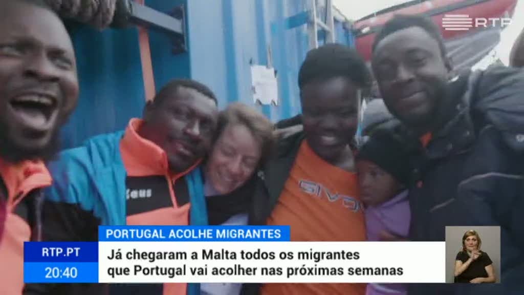 Imigrantes a caminho de Portugal