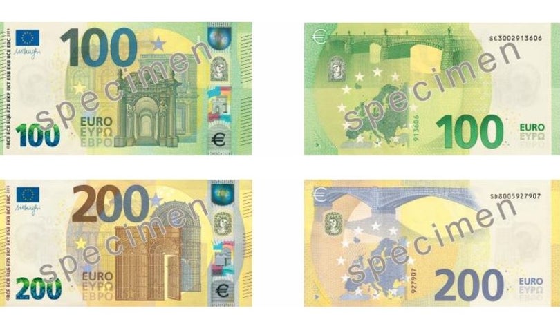 Imagem de Novas notas de 100 e 200 euros começam a circular em maio