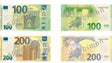 Novas notas de 100 e 200 euros começam a circular em maio
