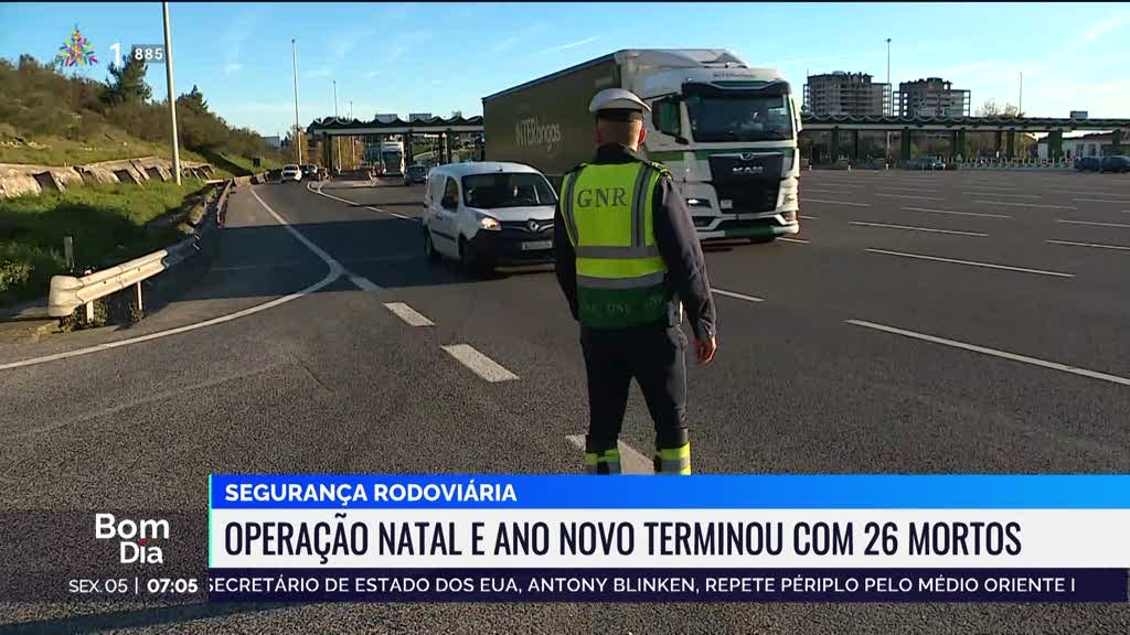 Operação de Natal e Ano Novo regista aumento de 13% no número de vítimas mortais