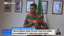 Imagem de Fabricio Baiano, médio de 25 anos, foi a novidade no primeiro treino do Marítimo para a nova época