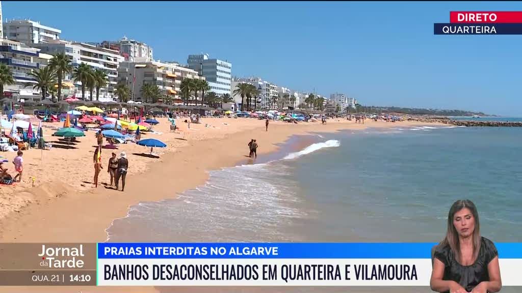 Banhos desaconselhados em Quarteira, Vilamoura e Armação de Pêra