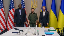 Imagem de Zelensky confiante de que EUA será líder entre Estados garantes da segurança