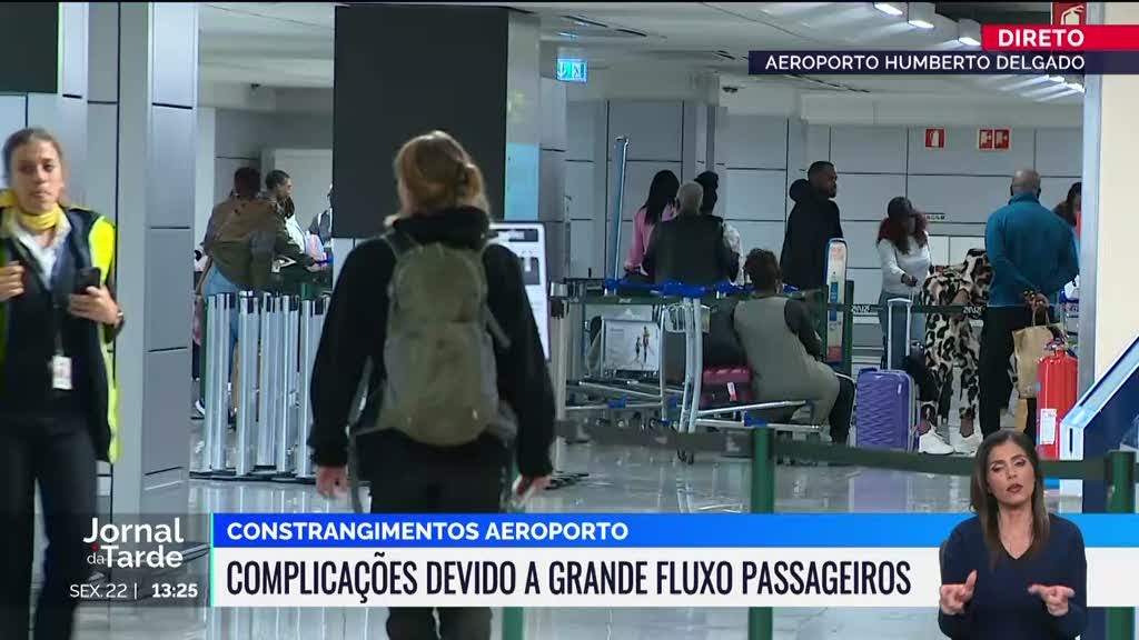 Grande fluxo de passageiros gera constrangimentos no aeroporto de Lisboa