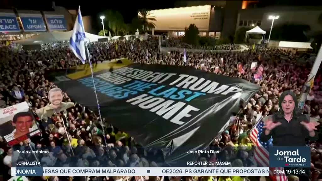 Familiares dos reféns israelitas continuam a exigir o regresso de todos
