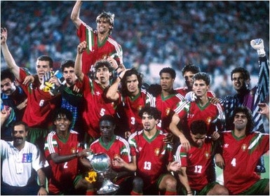João Vieira Pinto e os colegas de Selecção Sub-20 que conquistaram o Mundial1991