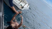 Imagem de Marinha resgata homem do mar