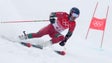 Esquiador português a meio da tabela