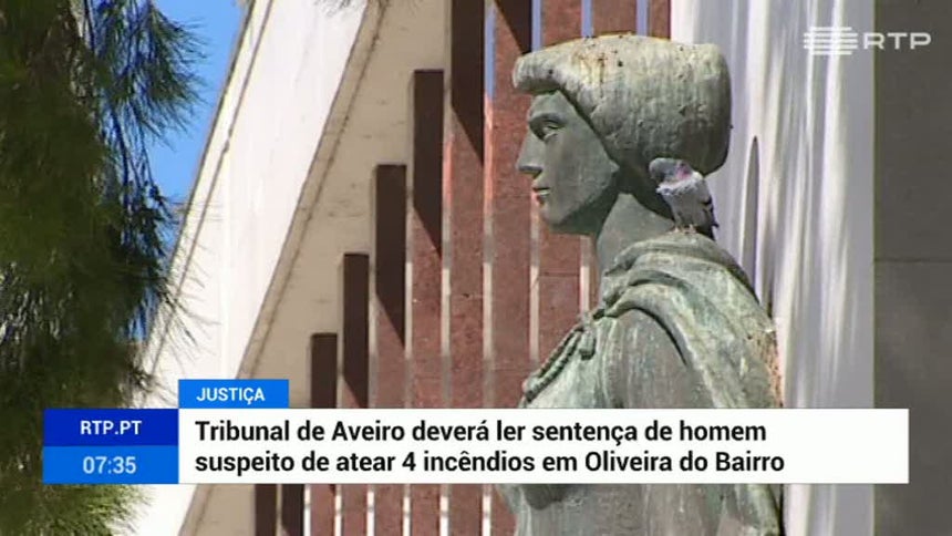 Suspeito de atear incêndios em Oliveira do Bairro conhece hoje a ... - RTP