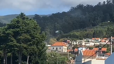 Imagem de Helicóptero combate pequeno incêndio nos Canhas (vídeo)