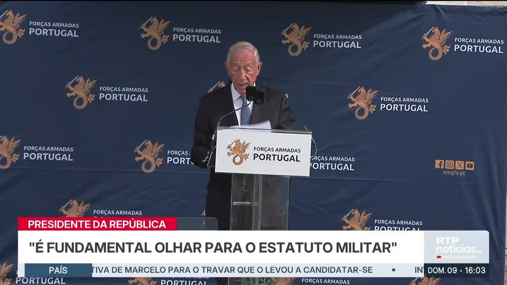 Marcelo defende investimento nos meios militares humanos