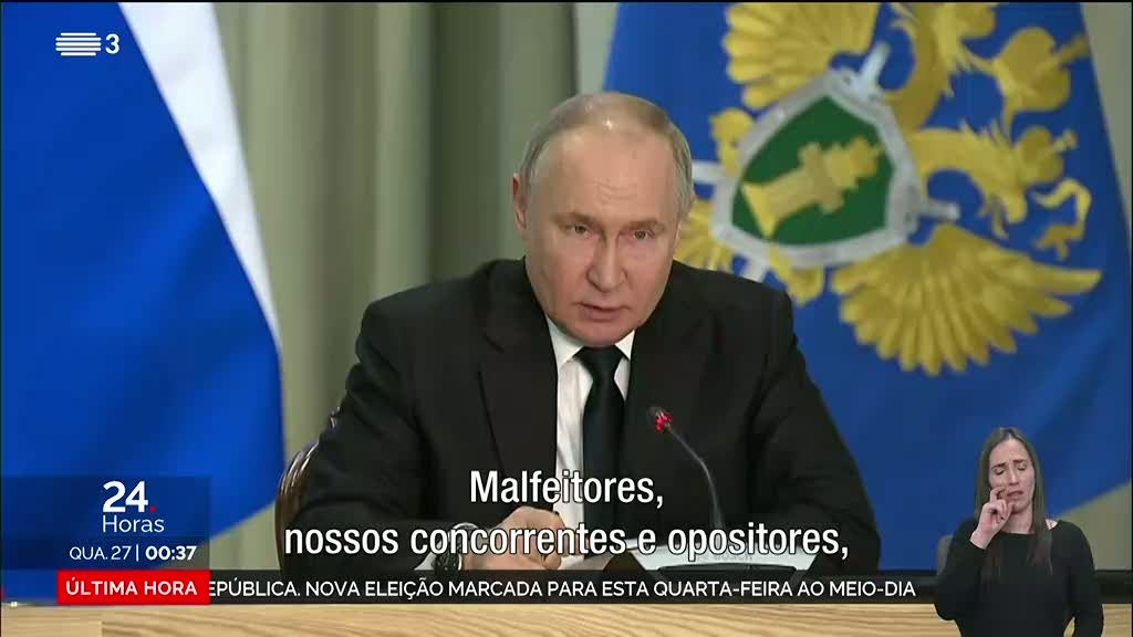 Rússia atribui autoria do atentado em Moscovo à Ucrânia