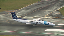 Imagem de Avião no Aeroporto das Lajes obrigado a abortar descolagem