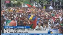 Imagem de O jogo de Portugal juntou muitos adeptos Madeirenses na Praça da Restauração (Vídeo)