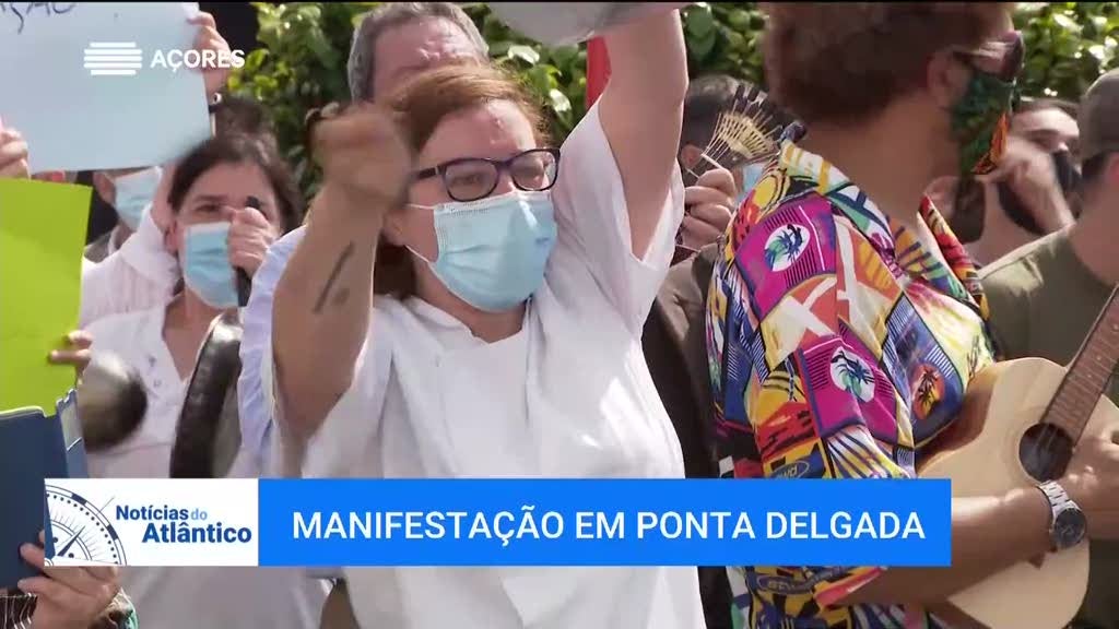 População protesta em São Miguel (Vídeo)