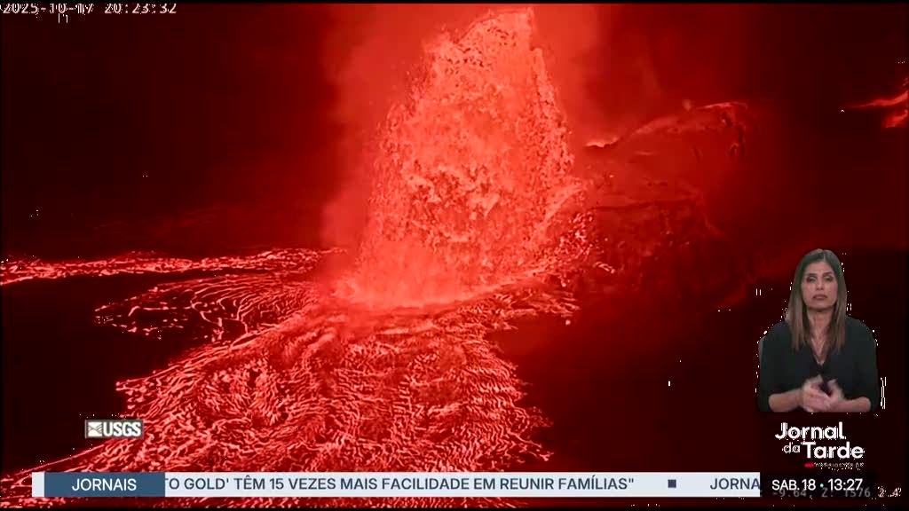 Havai. Vulcão Kilauea voltou a entrar em erupção