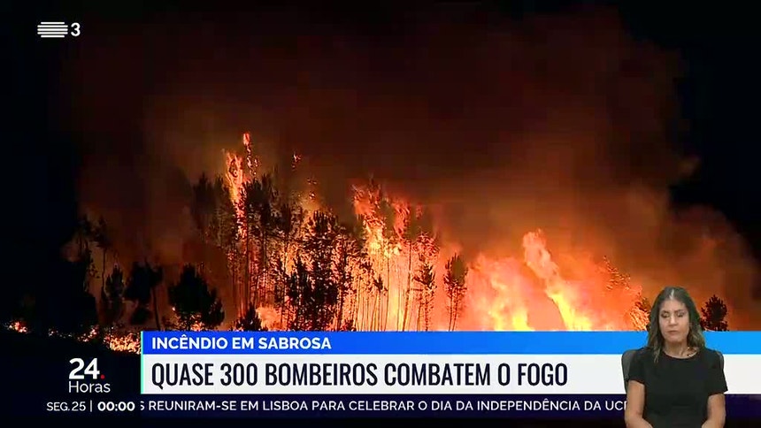 Firefighting efforts in Sabrosa