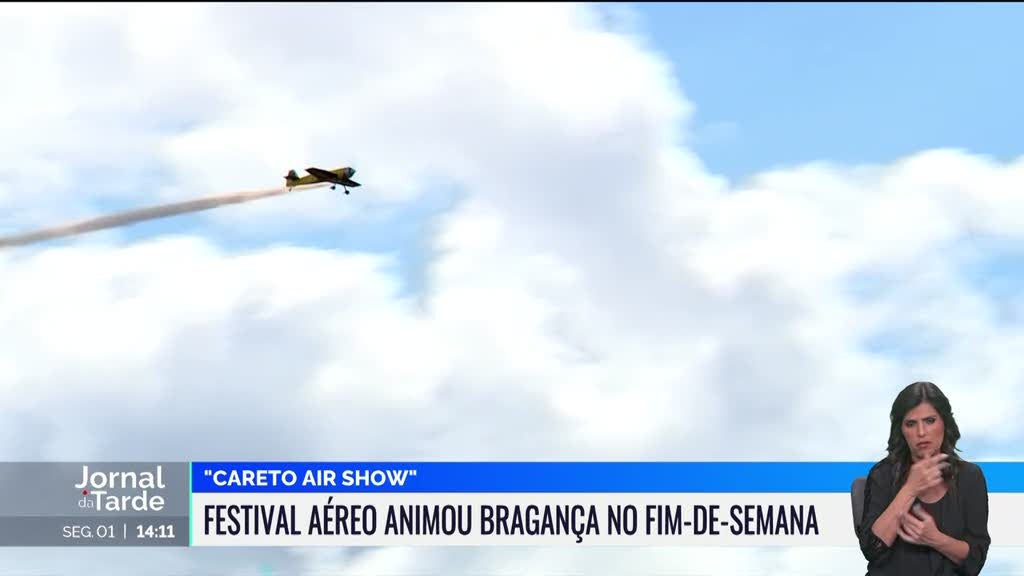 Céus de Bragança foram palco de espetáculo acrobático