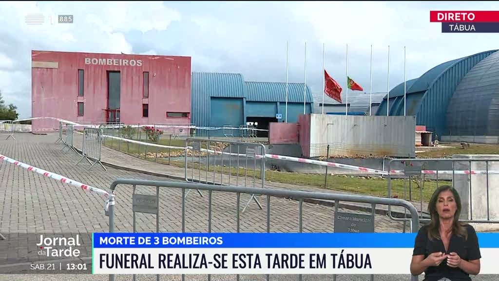 Presidente da República e primeiro-ministro no funeral dos bombeiros que morreram em Tábua