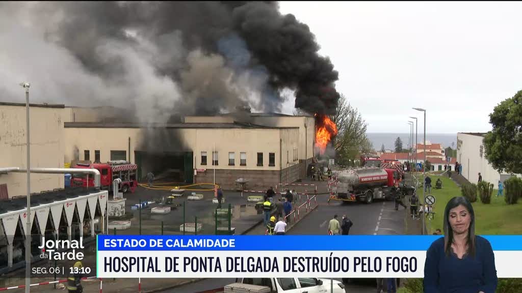 Incêndio no hospital de Ponta Delgada obriga a enviar doentes para o Funchal