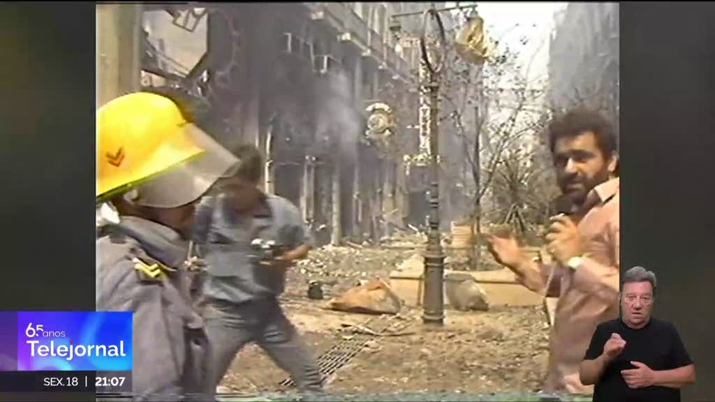 65 anos Telejornal. RTP testemunhou incêndio no Chiado