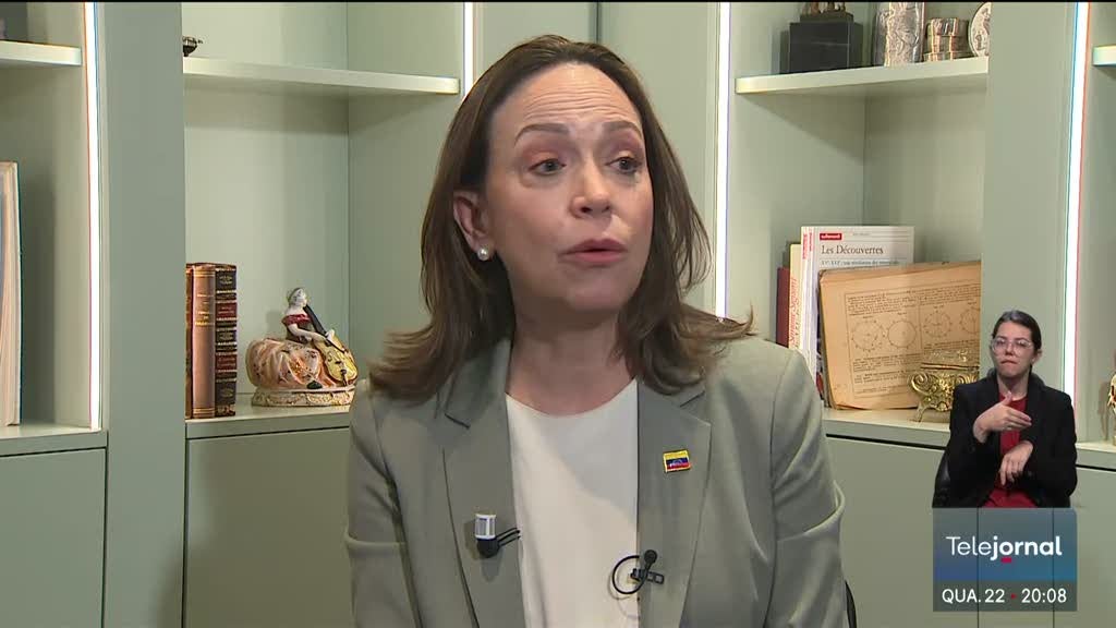 Entrevista à RTP. Corina Machado confia que será presidente de uma Venezuela livre