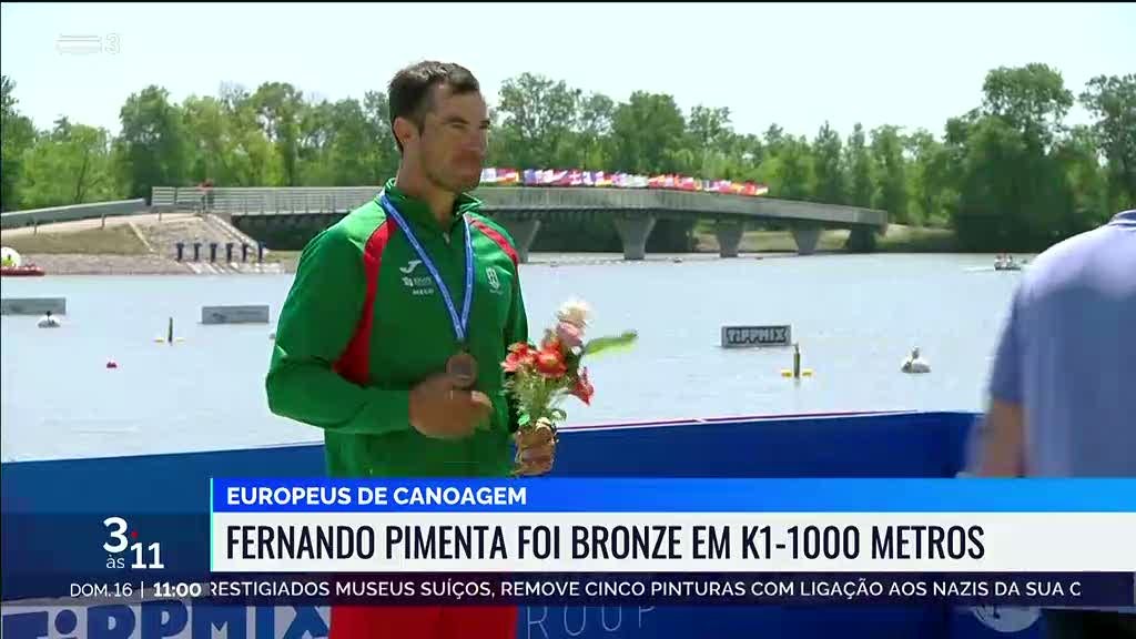 Europeus de canoagem. Bronze para Pimenta em K1-1000 metros