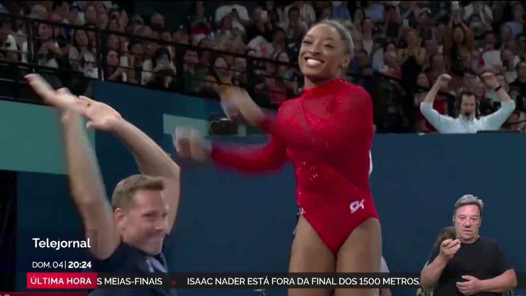 Simone Biles e Leo Marchand, figuras grandes dos Jogos de Paris