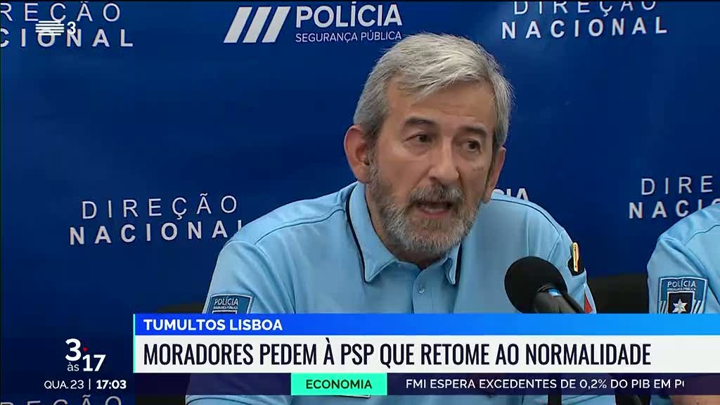 PSP diz que moradores pedem a normalidade