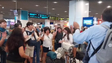 Peregrinos da Calheta em festa no Aeroporto da Madeira (vídeo)