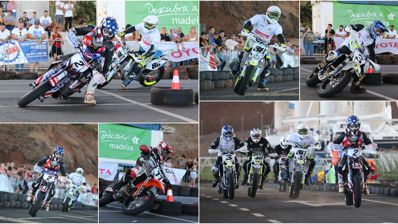 Imagem de 12 pilotos na quarta prova pontuável para o Campeonato da Madeira de Supermoto
