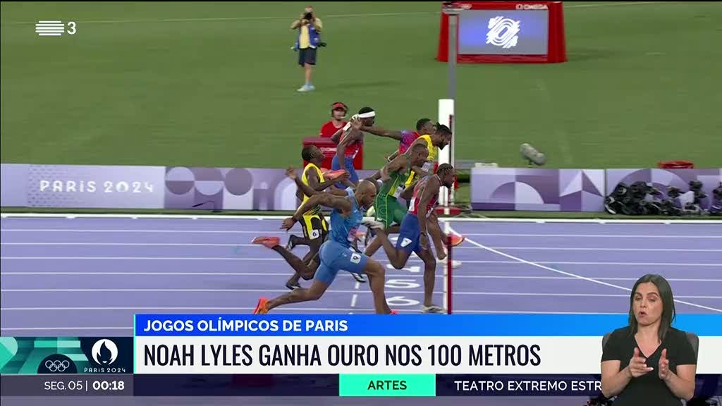 Paris2024. Noah Lyles medalha de ouro nos 100 metros