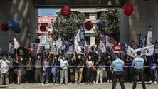 Trabalhadores da Caixa em greve (vídeo)