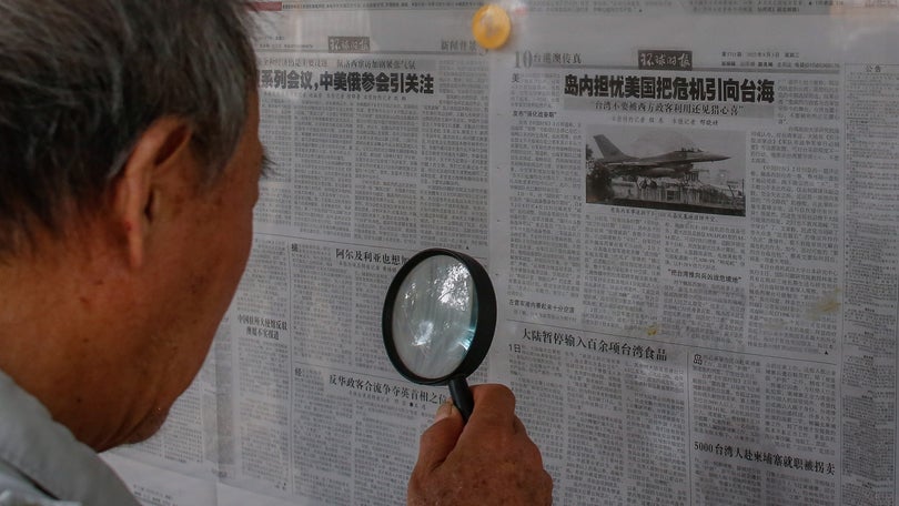 Imagem de Taiwan: China lança «múltiplos mísseis balísticos» para águas à volta da ilha