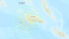 Imagem de Sismo de 7,3 na escala de Richter registado perto das Ilhas Salomão