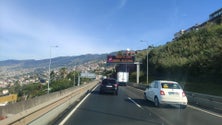 Imagem de Trânsito lento na via rápida no sentido Machico – Funchal