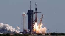 Imagem de Lançada primeira missão tripulada totalmente privada para estação espacial